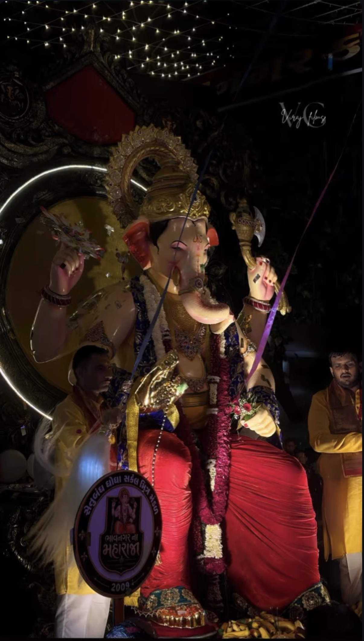 Bhavnagar Ka Maharaja Ganpati idol at Ghogha Circle