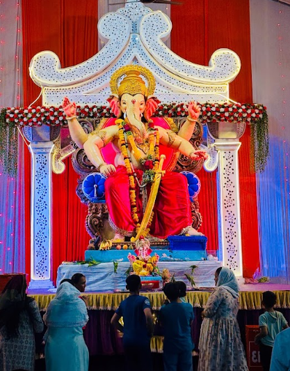 Panwadi Ka Raja Ganpati idol at Panwadi Bhavnagar