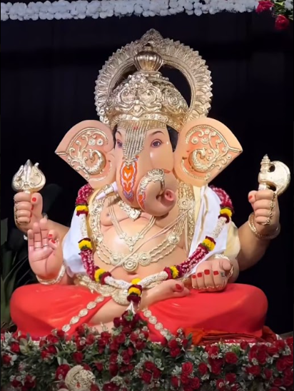 Waghawadi Cha Raja Ganpati idol on Waghawadi Road