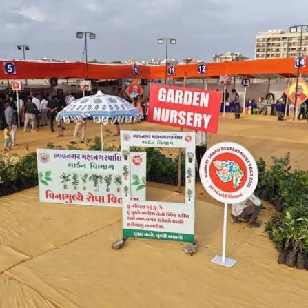 Free sapling stall at Swadeshi Mela Bhavnagar